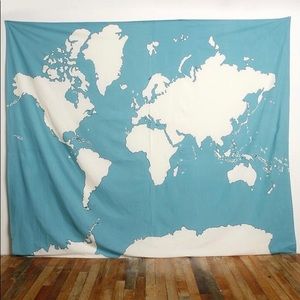 Urban Outfitters Map Tapestry